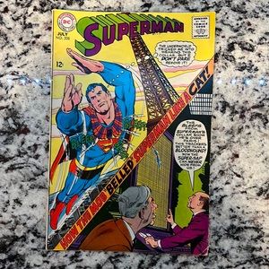 Super Rare 1968 DC National Comics SUPERMAN NO. 208 July edition comic book.